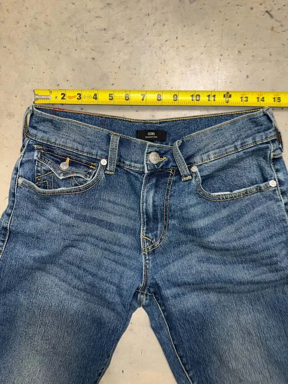True Religion Geno Relaxed Slim Jeans in Dark Wash Denim